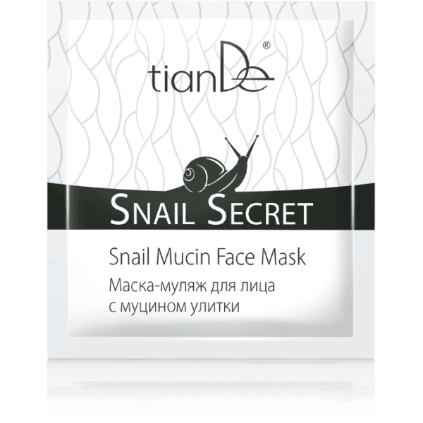 Snail Mucin maska za lice TianDe za hidrataciju i regeneraciju kože.